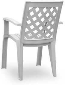 Πολυθρόνα πολυπροπυλενίου Kira Megapap χρώμα λευκό 58x52x87εκ.