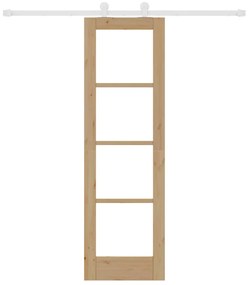 vidaXL Συρόμενη Πόρτα ORKDAL Καφέ 61 x 198.5 εκ. Ξύλο και μέταλλο