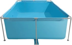 VEVOR Steel Frame Above Ground Swimming Pool 118 x 78 x 30 in Rectangular Blue