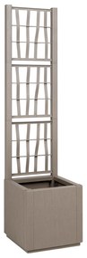 vidaXL Γλάστρα για Κήπο με Πλέγμα Ανοιχτό Καφέ 36x36x140 εκ PP
