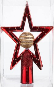 Χριστουγεννιάτικη Κορυφή Δέντρου 19εκ. A-S Red/Gold 129287A