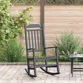vidaXL Κουνιστή καρέκλα Κήπου Μαύρη 65x84x114 εκ. HDPE