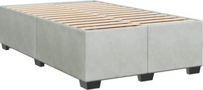 vidaXL Κρεβάτι Box Spring με Στρώμα και LED Ανοιχτό γκρι 120 x 200 cm