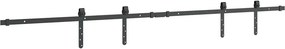 vidaXL Κιτ συρόμενης πόρτας γραφείου 183 cm από ανθρακούχο χάλυβα