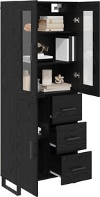 vidaXL Highboard 2 pcs Μαύρη Οξυά 69,5 x 34 x 180 εκ.