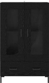vidaXL Highboard Μαύρη Οξυά 69,5 x 31 x 115 εκ. Επεξεργασμένο ξύλο