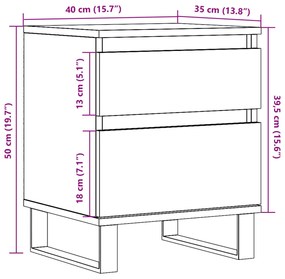 ΚΟΜΟΔΙΝΑ 2 ΤΕΜΑΧΙΑ ΠΑΛΙΟ ΞΥΛΟ 40X35X50 CM ΚΑΤΑΣΚΕΥΑΣΜΕΝΟ ΞΥΛΟ 857437