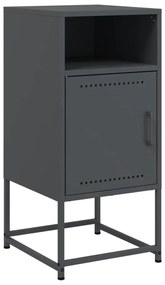 vidaXL Κομοδίνα 2 τεμ. Ανθρακί 36x39x78 εκ. από Χάλυβα