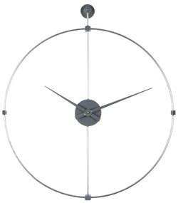 Ρολόι Τοίχου Ασημί Μέταλλο 60.5x69x4cm