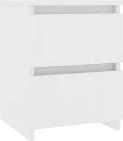 vidaXL Κομοδίνα 2 τεμ. Λευκά 30 x 30 x 40 εκ. από Επεξ. Ξύλο