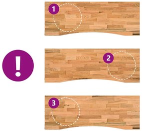 vidaXL Επιφάνεια Τραπεζιού Ορθογώνιος 140x60x2,5 εκ. Μασίφ Ξύλο Δρυός