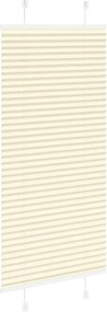 vidaXL Πλισέ περσίδα Κρέμα 60x150 cm Πλάτος υφάσματος 59,4 cm