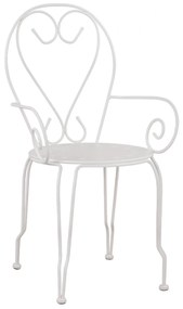 Metallic armchair Amore White  49x48x90 cm