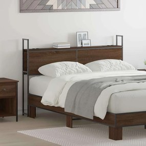 vidaXL Κεφαλάρι Αποθήκης Καφέ δρυς 140 cm Επεξεργασμένο ξύλο