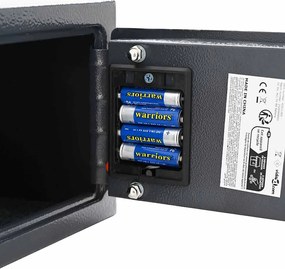 vidaXL Ψηφιακό Ασφαλές Σκούρο γκρι 23 x 17 x 17 εκ. Ατσάλι