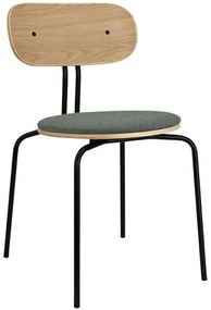 Καρέκλα Τραπεζαρίας Curious Black 5916-3C719-12 44,5x48x77,5cm Dark Green-Black Umage Steel,Polywood