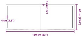 ΡΑΦΙ ΤΟΙΧΟΥ ΣΚΟΥΡΟ ΓΚΡΙ 160X60X4 ΕΚ. ΕΠΕΞΕΡΓ. ΜΑΣΙΦ ΞΥΛΟ ΔΡΥΟΣ 363834