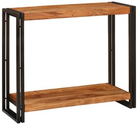 vidaXL Τραπέζι κονσόλας Καφέ 90 x 33 x 75 εκ Μασίφ ξύλο ακακίας