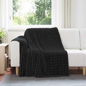 vidaXL Ριχτάρια 6 pcs Μαύρο 200 x 150 cm Μαλλί