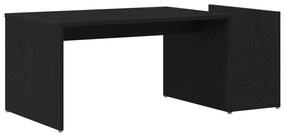 vidaXL Τραπεζάκι καφέ Μαύρο Δρυς 90x45x35 εκ. Από ξύλο