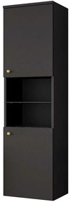 Στήλη Μπάνιου Kertos 162753989 35x34x133cm Black-Gold Μοριοσανίδα,Mdf