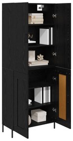 vidaXL Highboard Μαύρη Οξυά 69,5 x 34 x 180 εκ. Επεξεργασμένο ξύλο