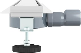 vidaXL Σιφόνι ντους 2-σε-1 με 360° σιφόνι Ασημί 70 cm