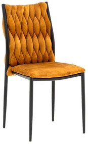 Καρέκλα Romany pakoworld βελουτέ μπεζ χρυσό-πόδι μαύρο Model: 101-000070