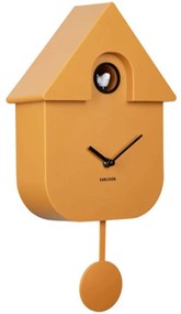 Ρολόι Τοίχου KA5768YE Modern Cuckoo Ochre Yellow Karlsson Plastic