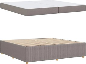 vidaXL Σκελετός Κρεβατιού Taupe 200 x 200 cm ύφασμα