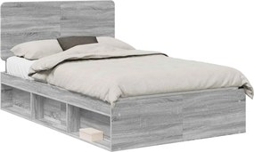 vidaXL Σκελετός Κρεβατιού Γκρι Sonoma 120 x 190 cm