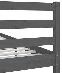 vidaXL Πλαίσιο Κρεβατιού Γκρι 200 x 200 εκ. από Μασίφ Ξύλο