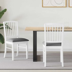 vidaXL Καρέκλες φαγητού 2 pcs Λευκό 50 x 52,5 x 91 εκ
