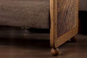 Stewehome Πολυθρόνα Καφέ με Σκούρα Καρυδί Ξύλινη Βάση 61x80x60 cm