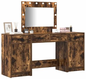 vidaXL Τραπέζι περιποίησης με συρτάρι 3 pcs Καφέ 40 x 41 x 75 εκ