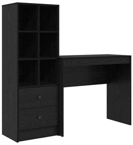 vidaXL Γραφείο με αποθηκευτικό χώρο 2 pcs Μαύρη δρυς 90 x 40 x 76 εκ.
