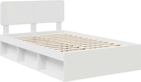 vidaXL Σκελετός Κρεβατιού Λευκό 120 x 190 cm Στερεά ξυλεία πεύκου