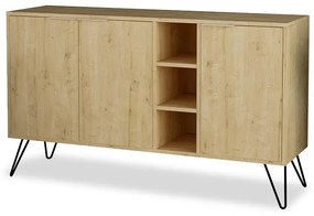 Μπουφές Clara pakoworld χρώμα light oak 142x35.5x83εκ 119-001058