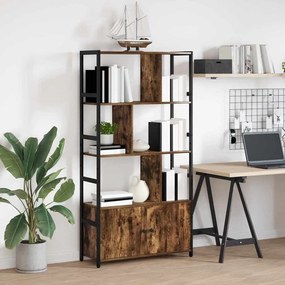 vidaXL Ράφι Βιβλίων Καπνιστό Δρύς 80 x 30 x 155,5 εκ