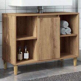 vidaXL Ντουλάπι Μπάνιου Αρτισιανή Δρυς 80 x 33 x 60 εκ. Επεξεργ. Ξύλο