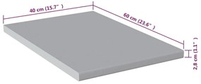 vidaXL Πάγκος Κουζίνας Γκρι 40 x 60 x 2,8 εκ. από Μοριοσανίδα