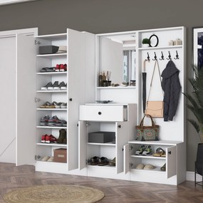 Έπιπλο Εισόδου Λευκό CRUPE 199.4x37.5x182.2