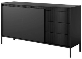 Μπουφές Με Συρτάρια Senso 21s_cz 153x40x81cm Anthracite Μελαμίνη,Μέταλλο