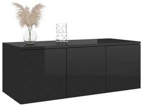 vidaXL Έπιπλο Τηλεόρασης Γυαλιστερό Μαύρο 80x34x30 εκ. Επεξ. Ξύλο