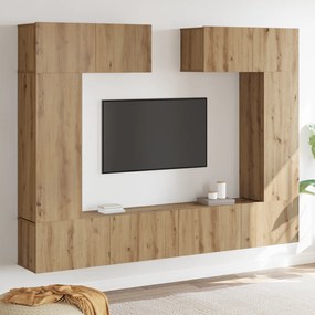 vidaXL Σετ ντουλαπών τηλεόρασης 6 κομμάτων Artisan Oak Επεξεργασμένο ξύλο