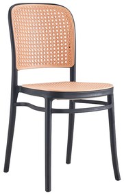Καρέκλα Juniper pakoworld με UV protection PP μαύρο-μπεζ 51x40.5x86.5εκ. Model: 262-000002