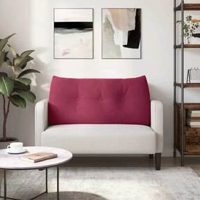 vidaXL Μαξιλάρι Πλάτης Κόκκινο 100 x 50 x 24 cm Βελούδο