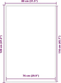 vidaXL Πατάκι Εισόδου Γκρι 80 x 120 εκ.