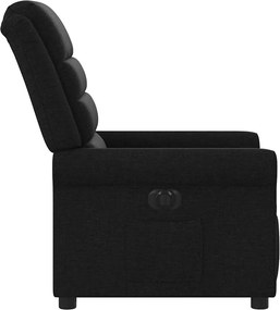 vidaXL Πολυθρόνα Ανακλινόμενη Ηλεκτρική Μαύρη Υφασμάτινη