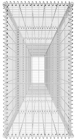vidaXL Συρματοκιβώτιο Τοίχος 600x50x100 εκ. Γαλβαν.Χάλυβας + Κάλυμμα